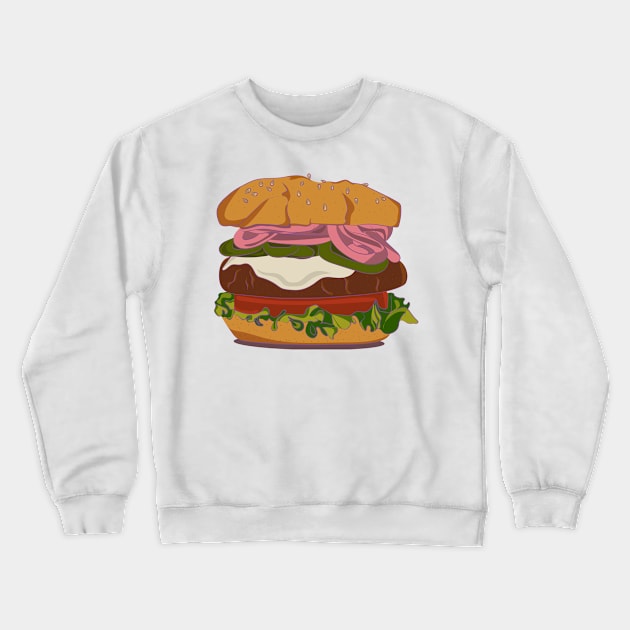 Hamburguesa con queso Crewneck Sweatshirt by LupeArt